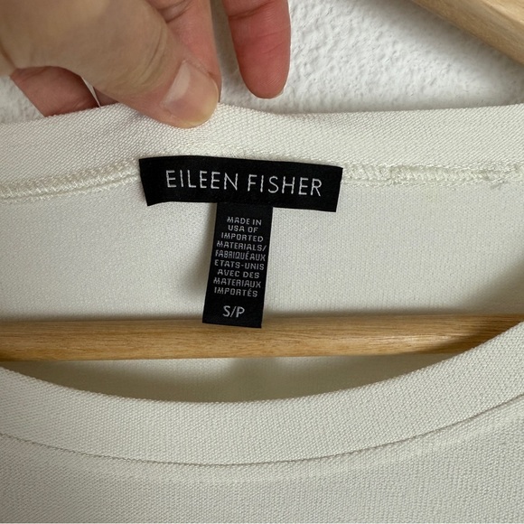 Eileen Fisher Crepe Viscose Tunic Top Knitwear Shirt Small Lagenlook - Picture 4 of 8